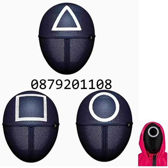 Squid game Маска Зарове Плюшена играчка Игра на калмари Скуид гейм