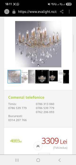 Candelabru ITALIA 12 BRAȚE