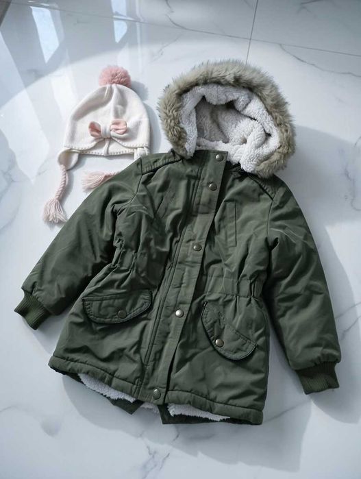 Детско зимно яке / Детска зимна парка за момиченце 5-6г. + ПОДАРЪК