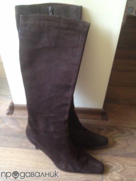 НОВА ЦЕНА!!! БОТУШИ-Тъмнокафяв велур