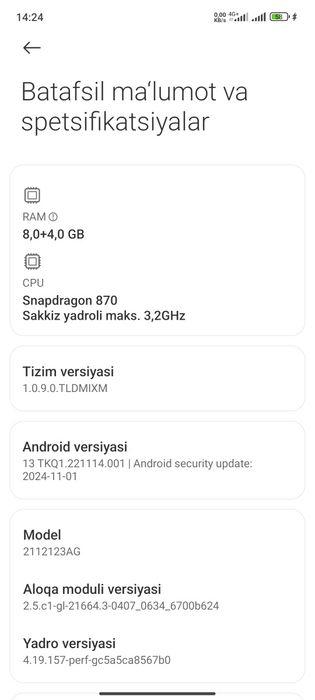xiomi 12x 8/256gb