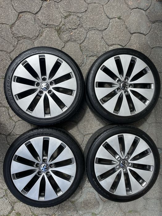 Jante aliaj 5x112mm, anvelope vara 225/40 R18, VW Golf 5/6/7/8, Touran, Eos, Jetta