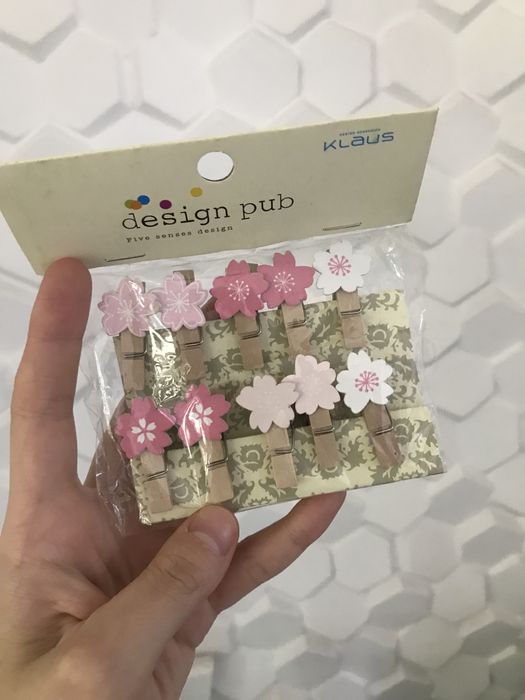 Декоративные прищепки с цветами