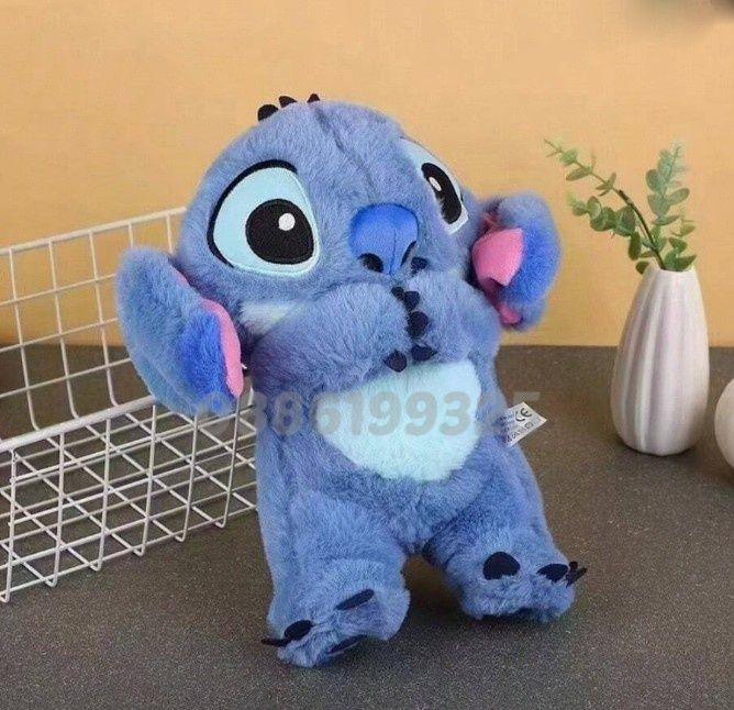 Плюшена дишаща играчка Стич с музика и светлина, Плюшена играчка Стич