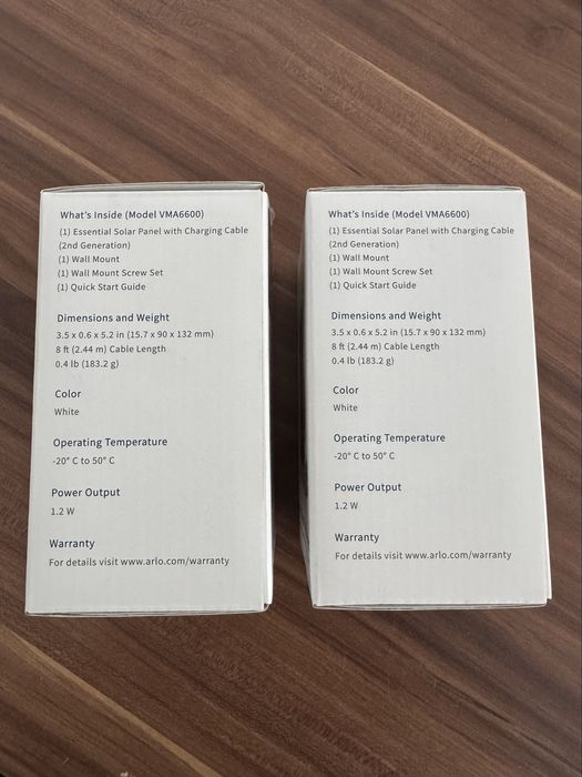 2 Panouri solare pentru camere de supraveghere Arlo Essential (Gen.2)