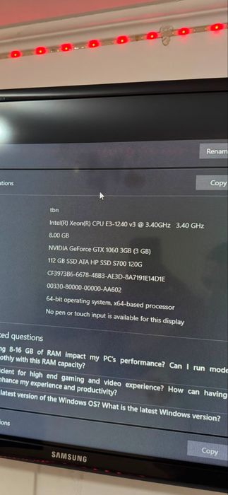 Pc gaming fulll setup