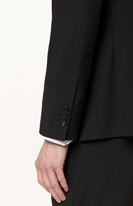 Costum slim 46 S premium Club Of Gents lana respirabila negru