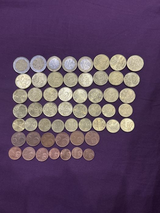 15,20 Евро монетами обмен/продажа