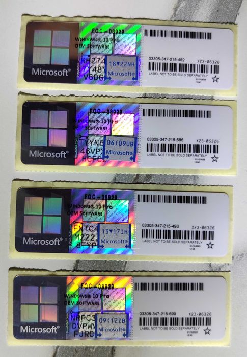 Windows 10-11  pro наклейка Ключ стикер ОЕМ лицензия бессрочная Оптом