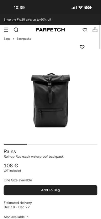 Rucsac Elements Rain NOU