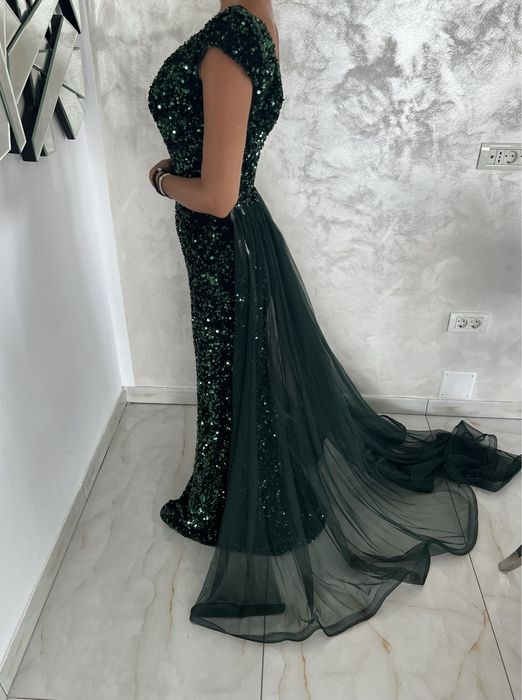 Rochie de seara verde inchis