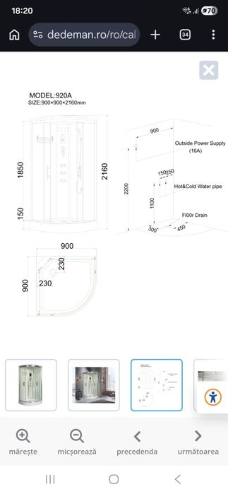 Vand cabina de dus noua
