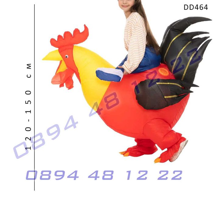 Надуваем парти костюм Петел деца възрастни аниматор облекло рожден ден