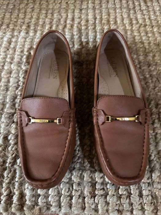 дамски мокасини Lauren Ralph Lauren в цвят camel, 39 номер