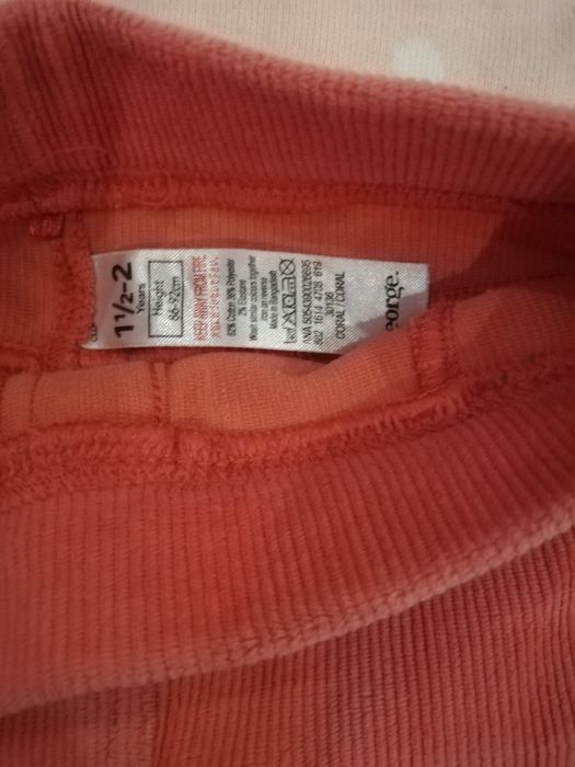 Комплект джинси George и пуловер за момиченце, възраст до 2 г, ръст до