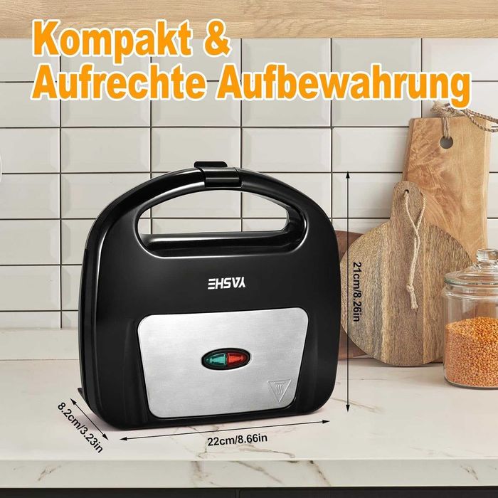 Белгийски гофретник YASHE 750 W, Незалепващо покритие