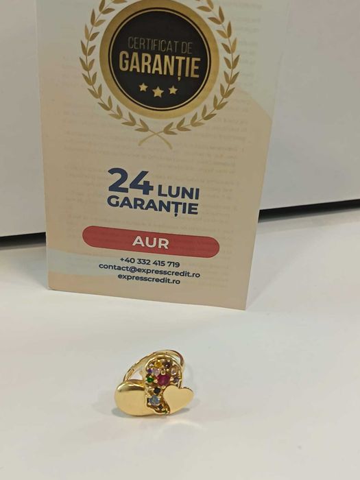 (AG41) Inel aur 14K b39548 Certificat de garantie