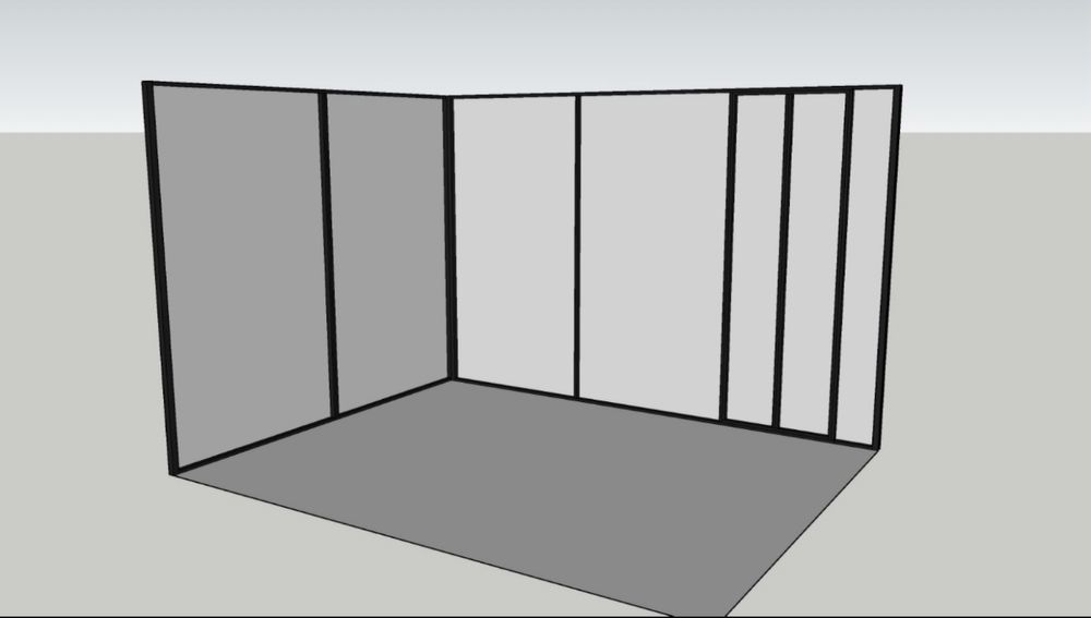 Перегородка из метала с лдсп .