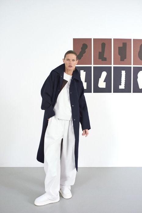 Palton lana /piele naturala Zara Kassel