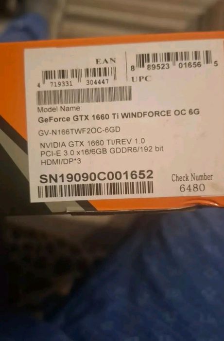 Видео карта 1660 TI[ИМЕЕТСЯ ТОРГ]