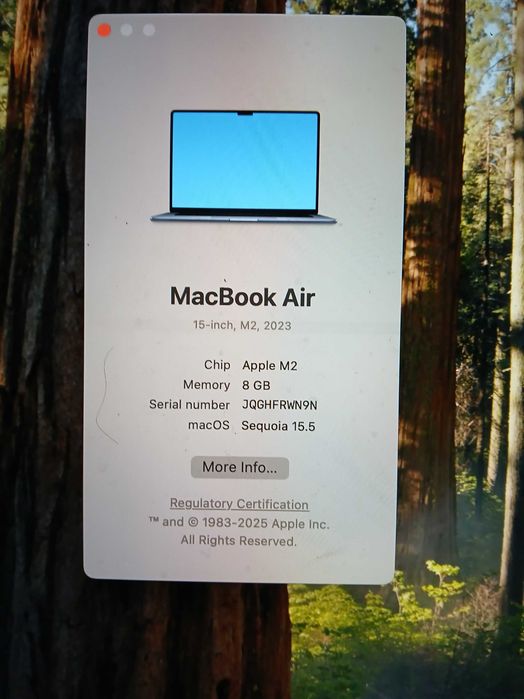 MacBook Air M2 15” 2023 / 8GB / 256GB / Ideal holat