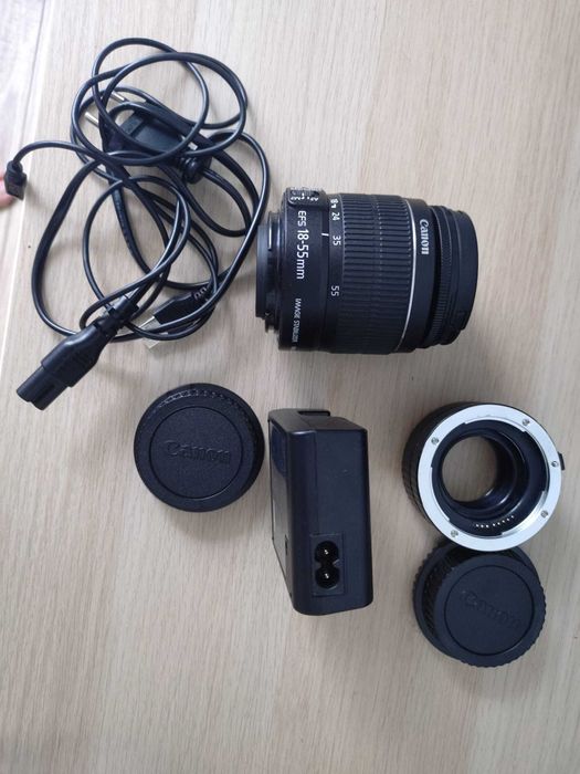 Kit Complet DSLR: Canon EOS 1300D + Obiectiv Macro 60mm f/2.8 + Obiectiv 18-55mm + Accesorii