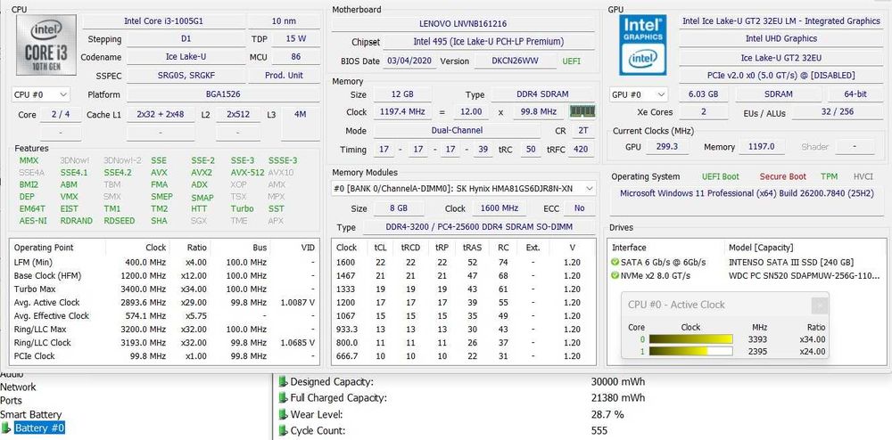 Laptop 15.6 Lenovo i3 Gen 10 12GB DDR4 SSD 512GB