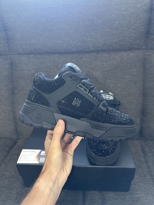 AMIRI MA1 Black Crystal Embellished