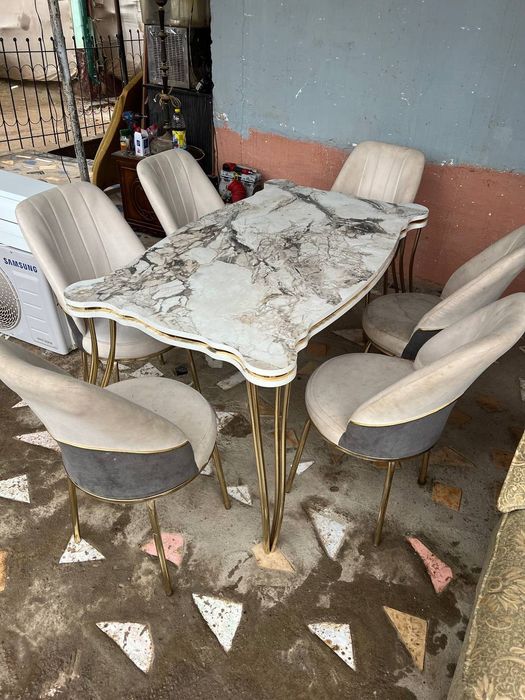 6 kishilik stol stul