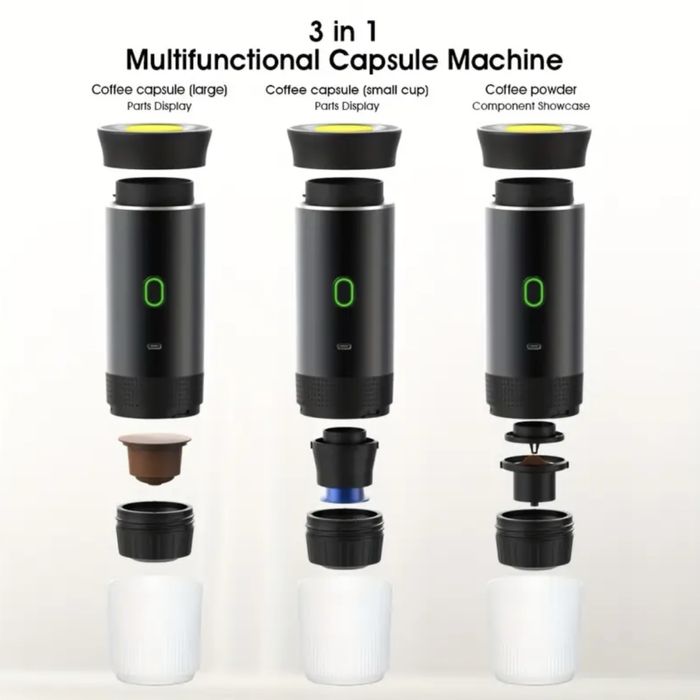 Преносима Еспресо Кафемашина 3в1 Dolce Gusto Nespresso Капсули 20 Бара