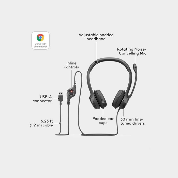 Наушники Logitech H390 USB — Микрофон с шумоподавлением. Есть доставка