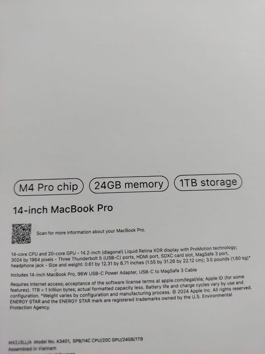 MacBook  m4 pro holati yangi