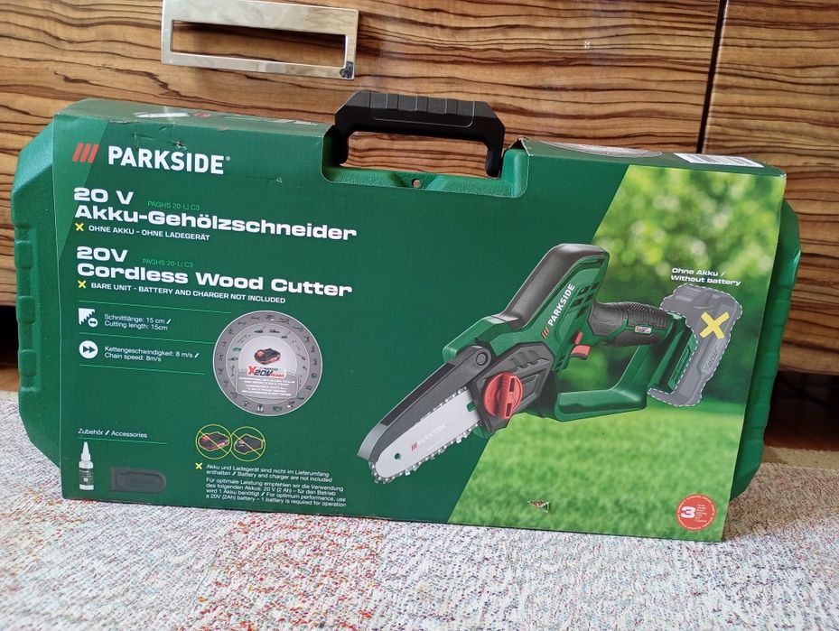 Mini drujbă parkside pe acumulator