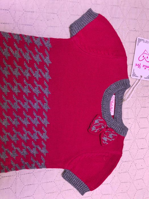 Нова стилна плетена туника 122-128