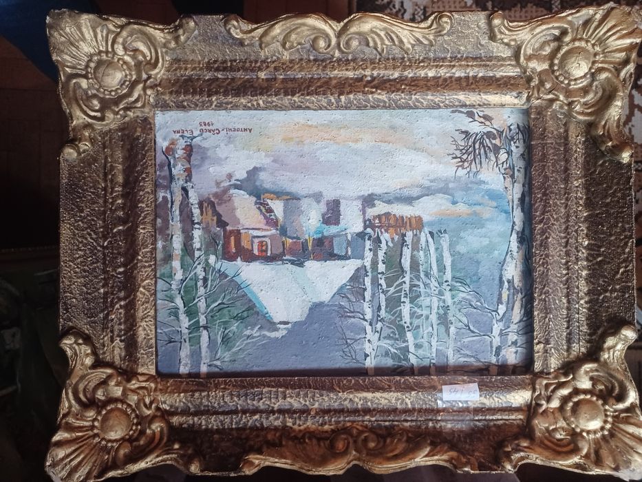 Vindem tablouri, pictatein ulei pe pînza ,