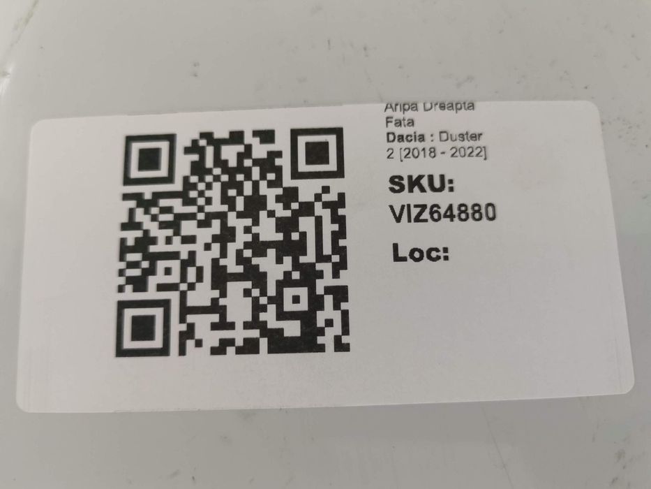 Десен преден калник / Desen preden kalnik Дачия Дъстър 2 / Dacia Duste