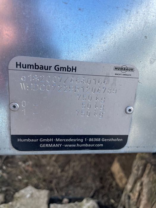 Vand remorca noua de 750