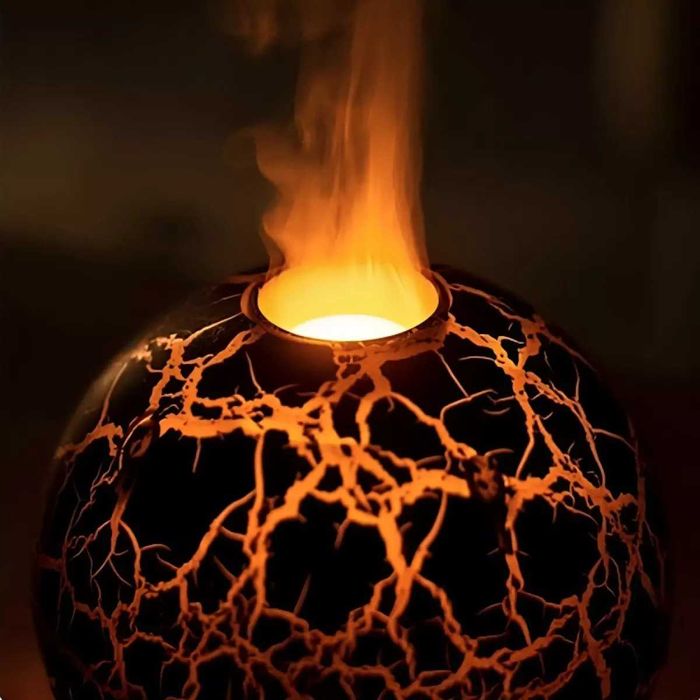 Арома дифузер със 7-цветен пламъчен ефект