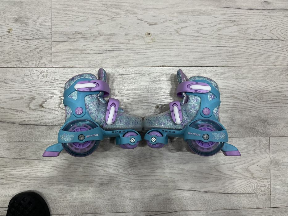 Регулируеми кънки BYOX с PVC колелца LITTLE BEETLE Frozen GIRL XS/26-29/