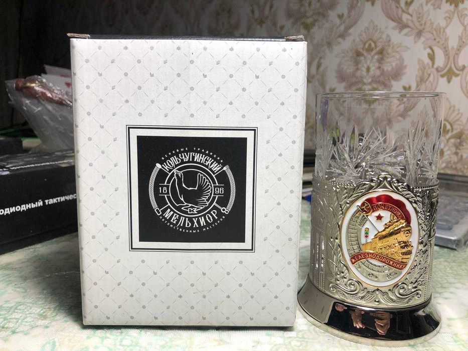 Стакан с подстаканником Кольчугинский мельхиор