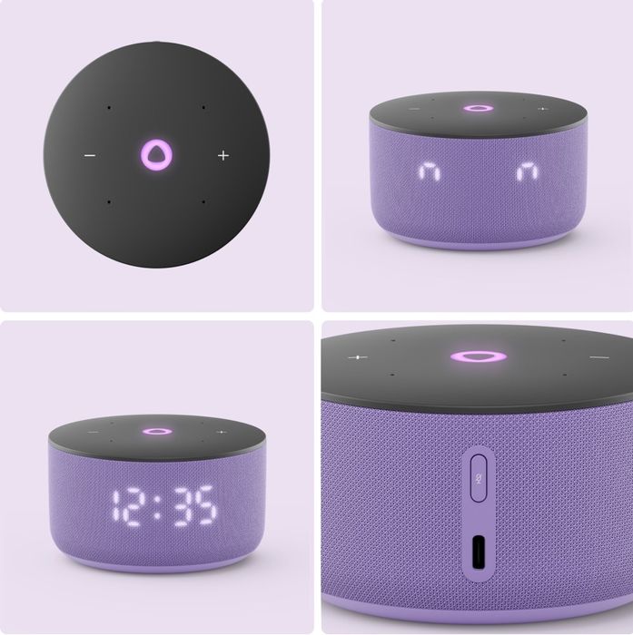 Умная колонка Алиса Яндекс Станция Мини 3 с часами , 12Вт