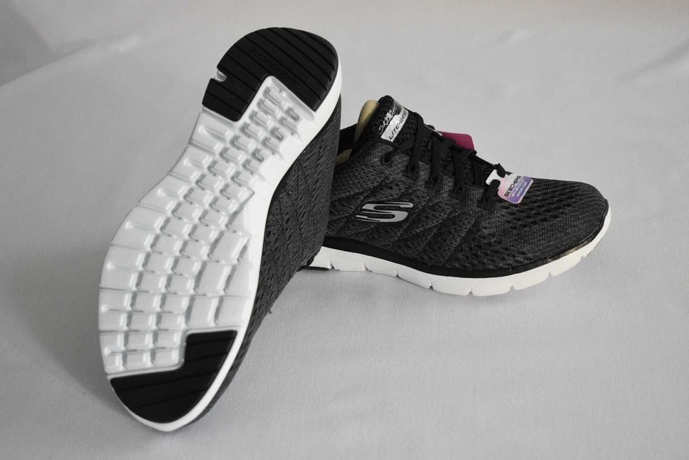 Skechers “Flex Appeal 4.0”, memory foam, air cooled, albastru inchis