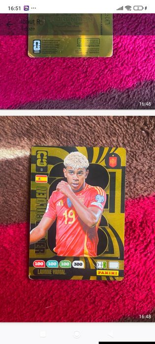 LAMINE YAMAL card gold panini