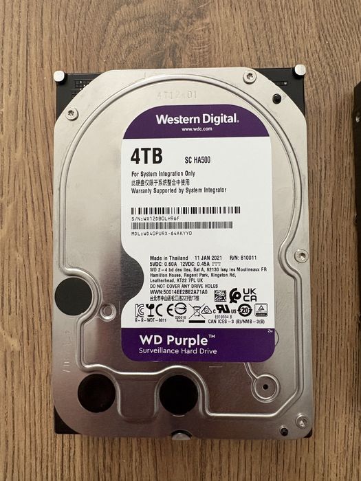 Hard disk Western Digital Purple 4TB Intellipower WD40PURX, 64MB, SATA3