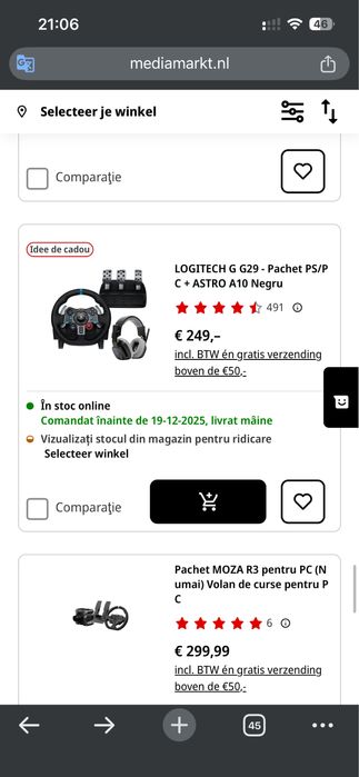 Scaun  cu volan+ pedale logitech g29