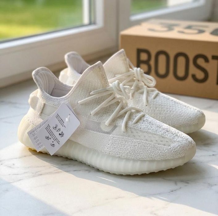 Adidasi Yeezy Boost 350 V2 White Alb Premium