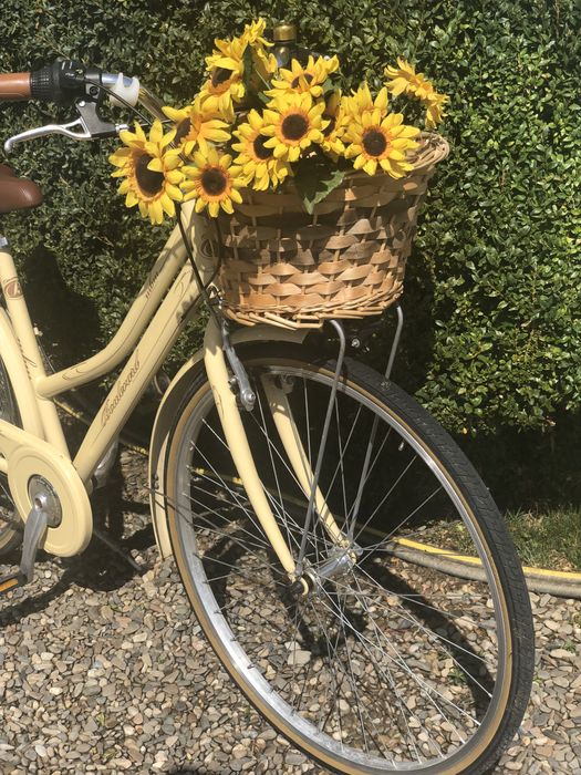 Bicicleta dama crem / aluminiu