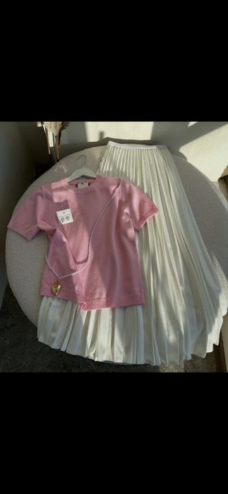 Атлас юбка, кофта