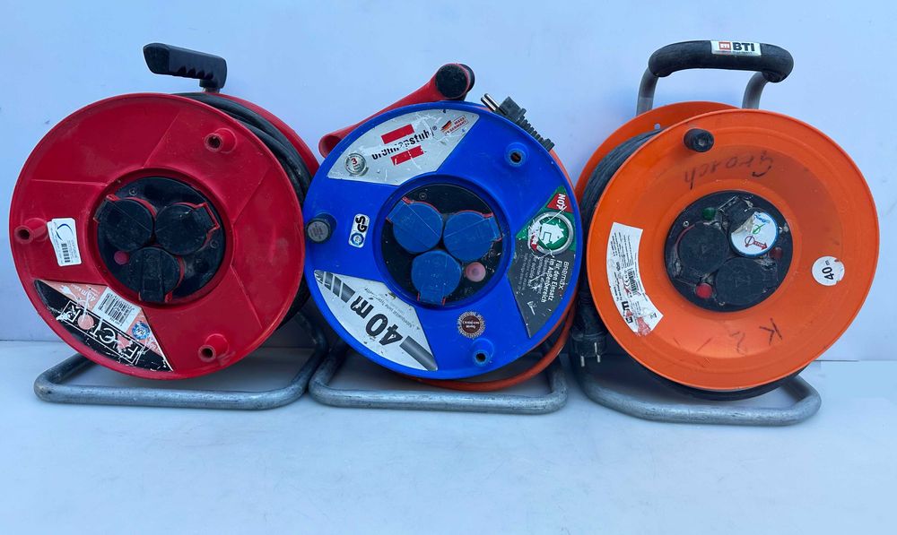 Качествени немски електрически удължители тип макара по 40метра