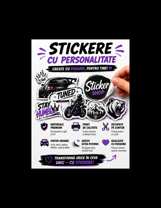 Etichete Autoadezive | Stickere Personalizate | Interior și Exterior